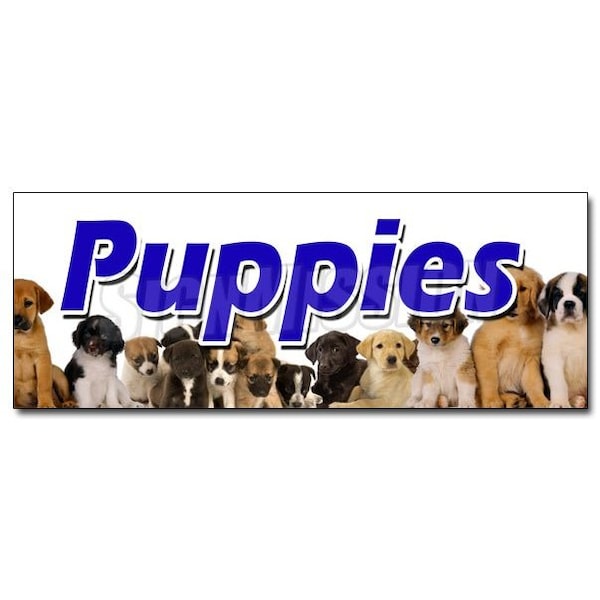 Signmission PUPPIES DECAL sticker purebred breeder guaranteed cats healthy dogs, D-36 Puppies D-36 Puppies - main